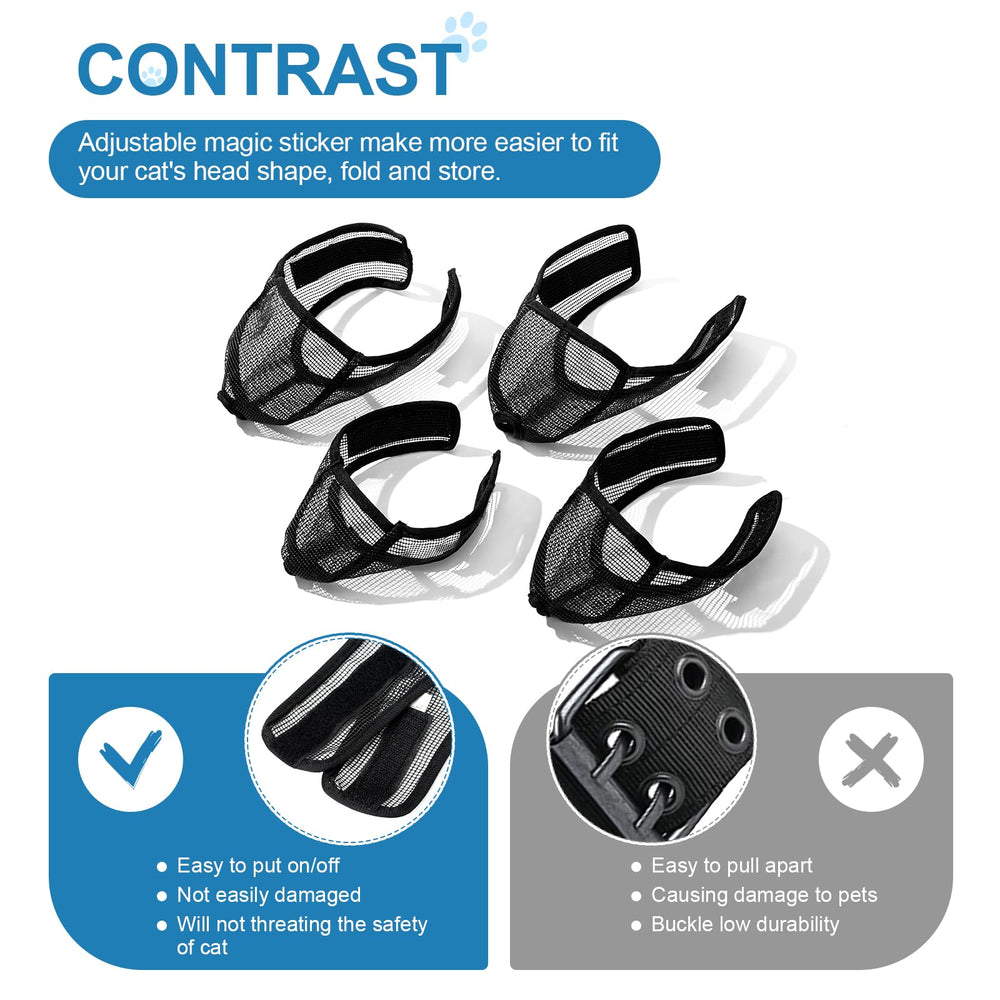 Wintchuk cat muzzle four sizes fit a range of cats comfortably.