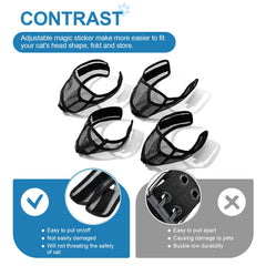 Wintchuk cat muzzle four sizes fit a range of cats comfortably.