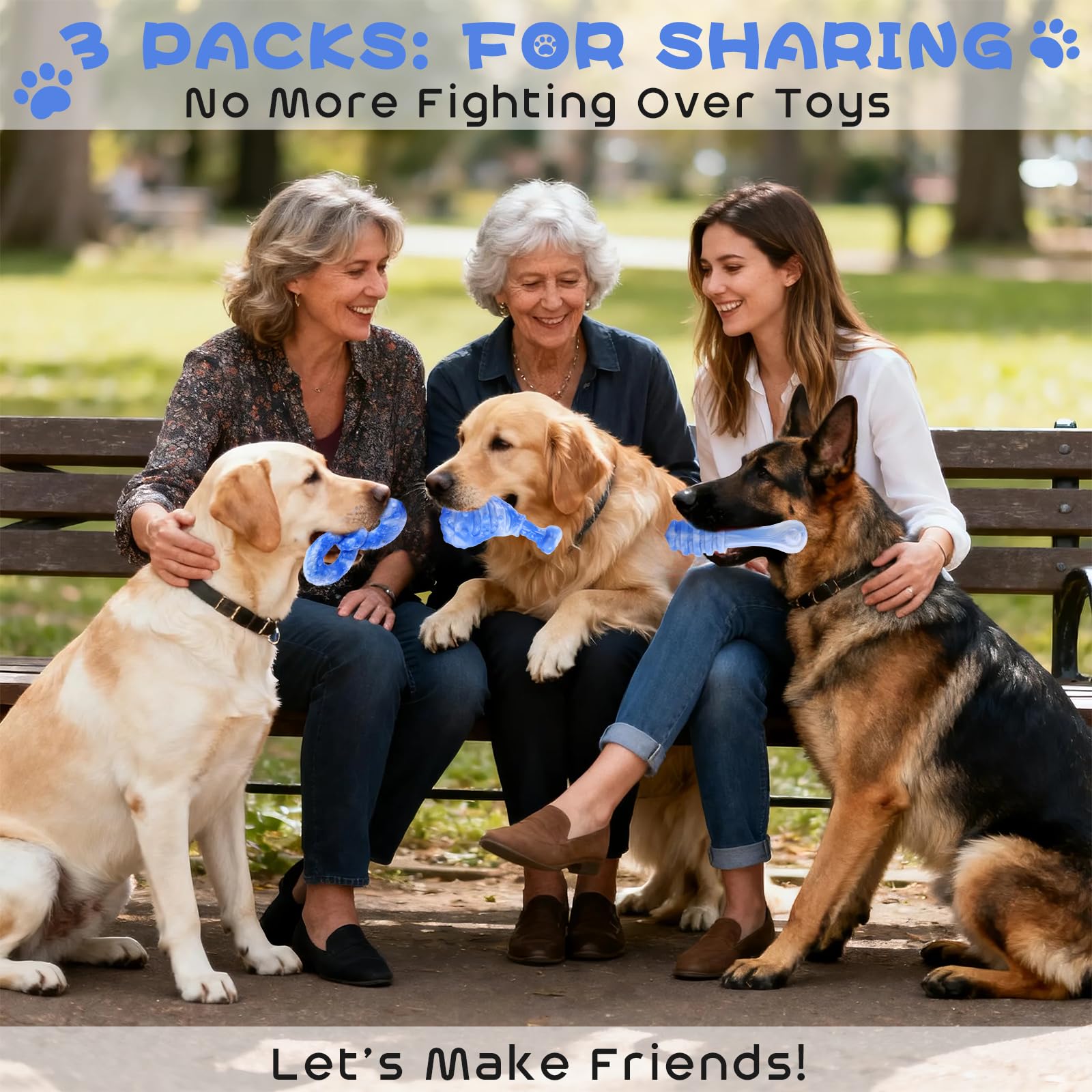 WinTour dogs playing trio demonstrates shareable set for multi-dog homes.