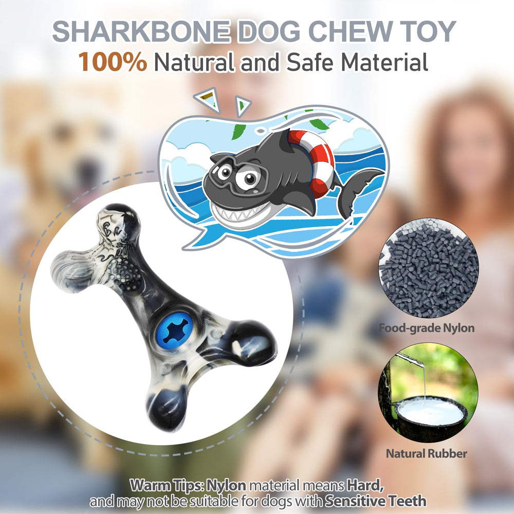 WinTour large-dog Sharkbone in action for durable beef-flavored chewing