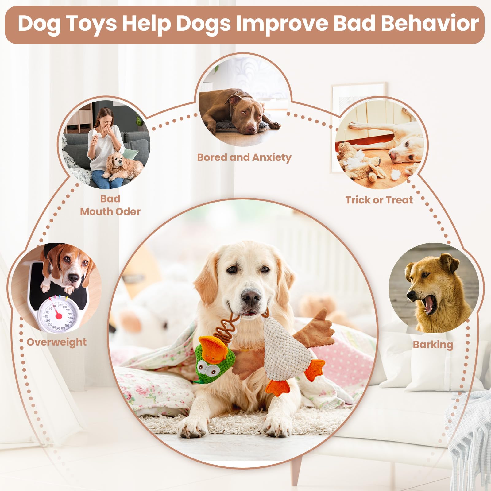 WinTour puppy teething toy with gentle plush texture for soothing gums