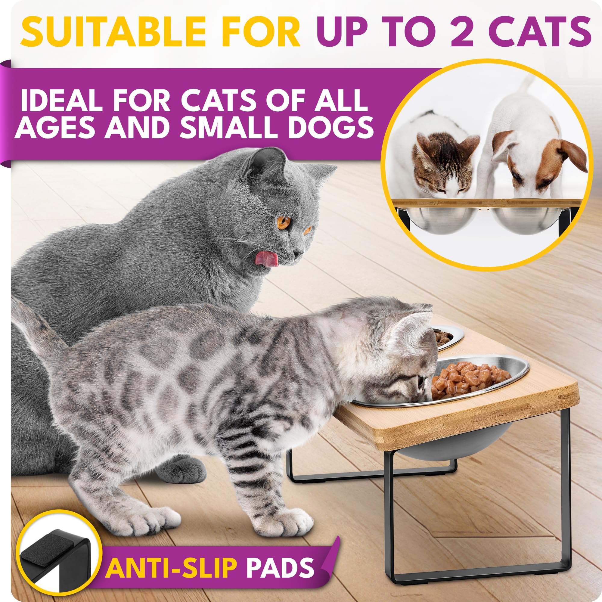 WinTruffles anti-slip pads keep bowls in place during mealtime.