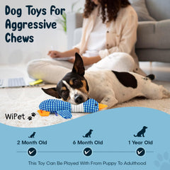WiPet Blue Goose Toy durable materials withstand aggressive chewers and daily use