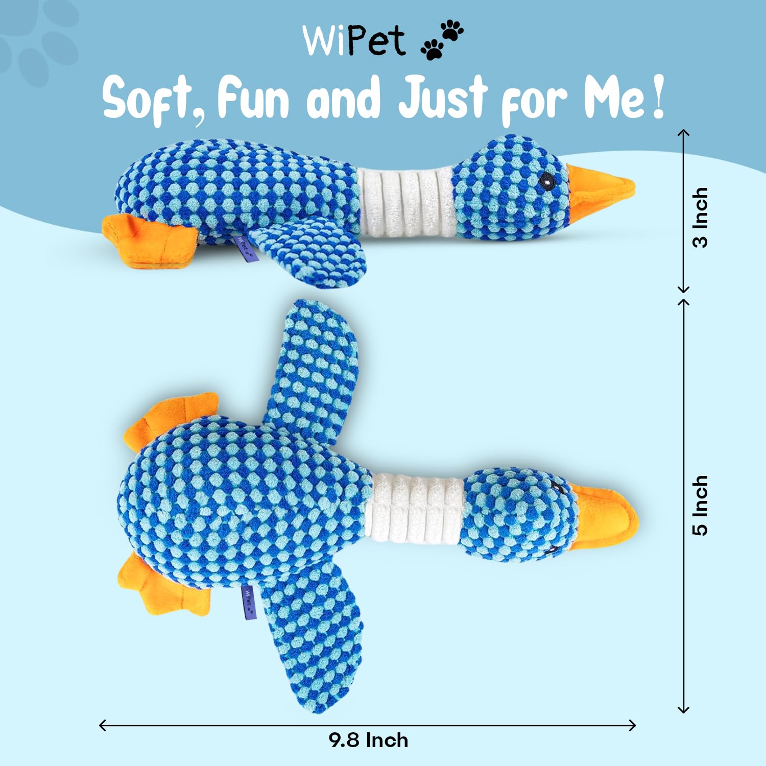 WiPet Blue Goose Toy interactive play keeps dogs engaged during fetch and chew sessions
