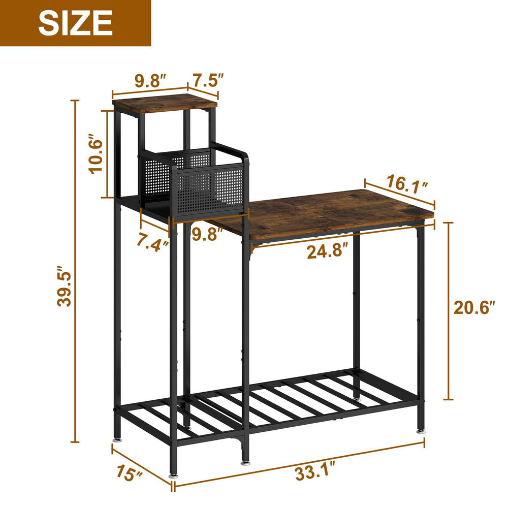 Wisdom Star aquarium stand side-storage panel reveals cabinet space for accessories.