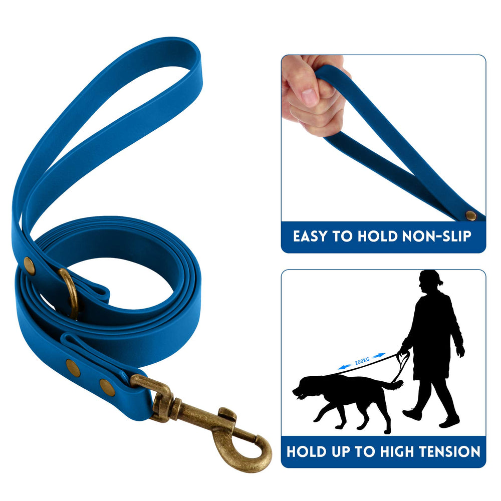 Wisedog 6ft blue leash — comfortable walks and training.