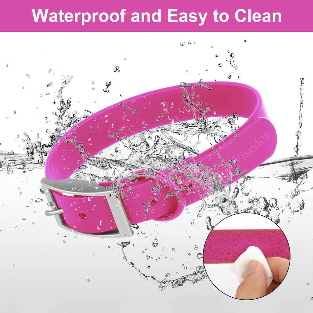 Wisedog collar easy-clean surface lets you wipe away mud after outdoor adventures.