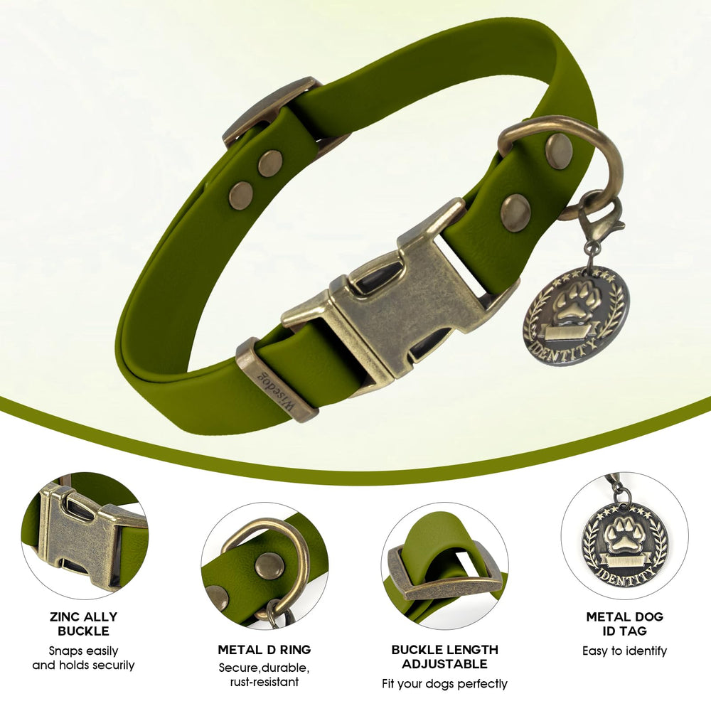 Wisedog collar with quick-release buckle offers easy on and off.