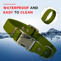 Wisedog adjustable collar provides comfortable fit for medium dogs.