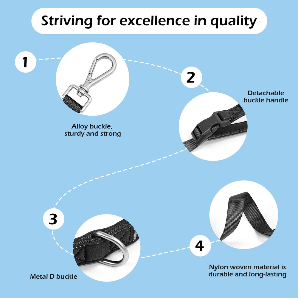 Wisedog long leash designed for medium to large dogs for training and hiking.