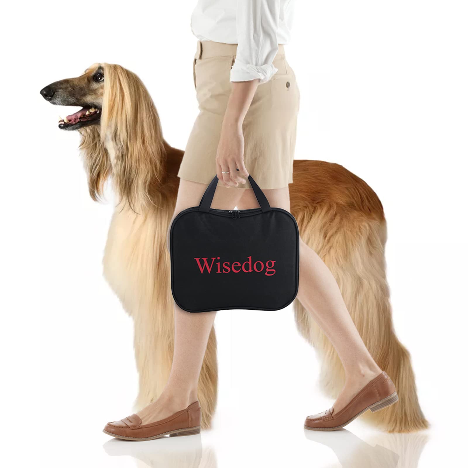 Wisedog full 7-piece grooming kit shown for home grooming.