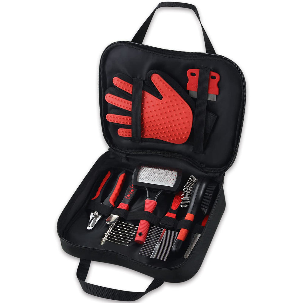 Wisedog pin & bristle brush eases detangling for dogs and cats.