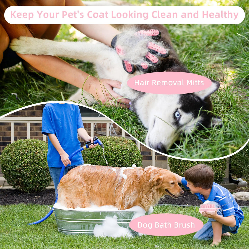 Wisedog upgraded pink handle grooming tool offers comfortable grip during grooming.