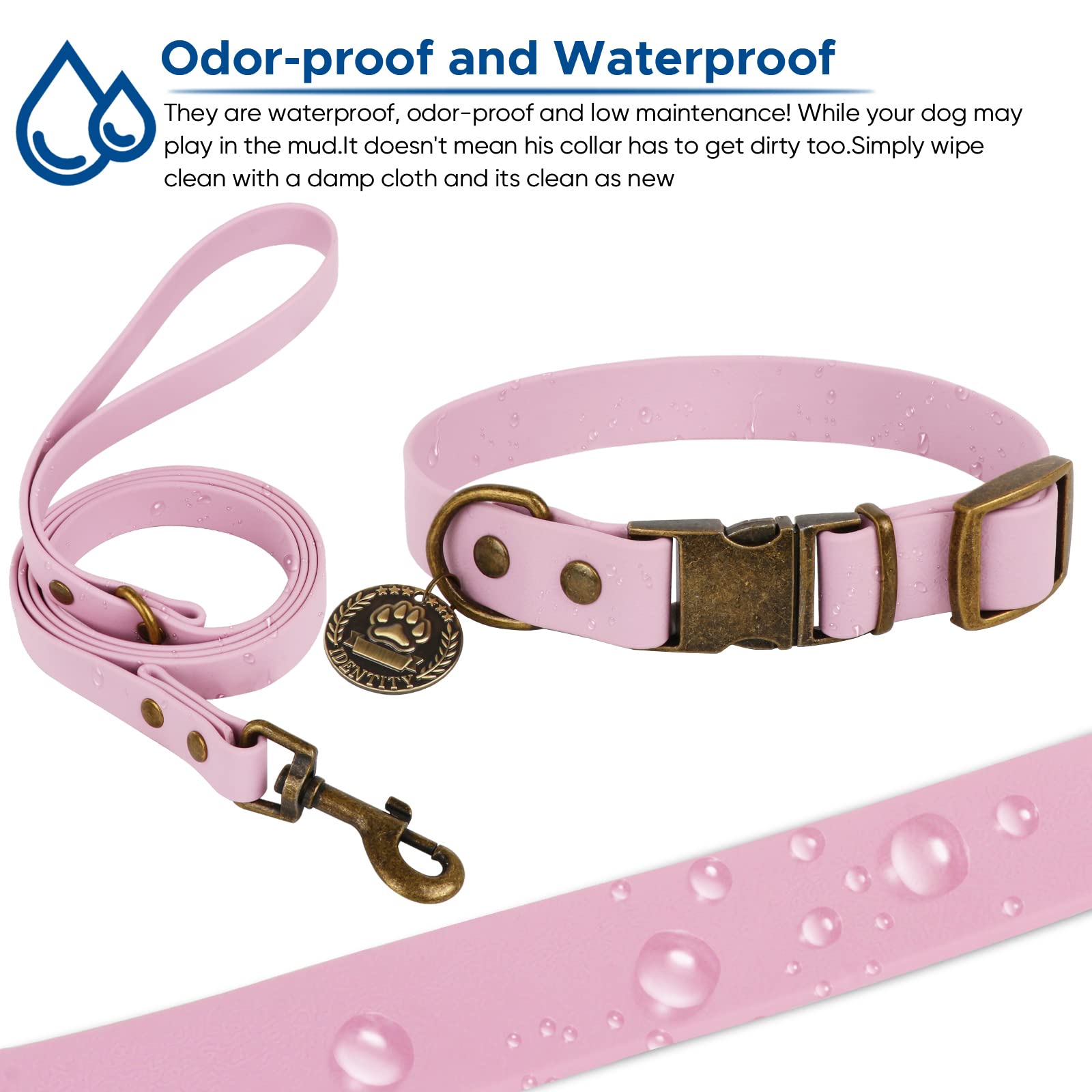 Wisedog poop bag dispenser on leash for convenient waste pickup.
