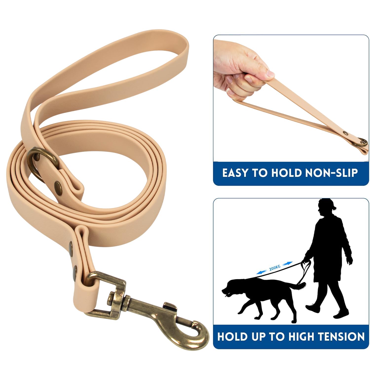 Wisedog poop bag dispenser attached to leash for easy cleanup on walks