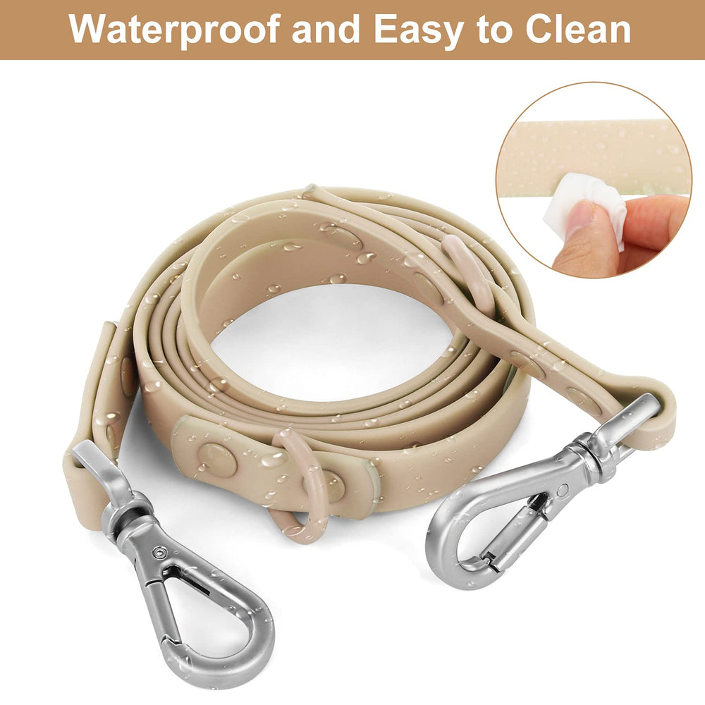 Wisedog waterproof dog leash 6ft sand color for extended, secure leash control.