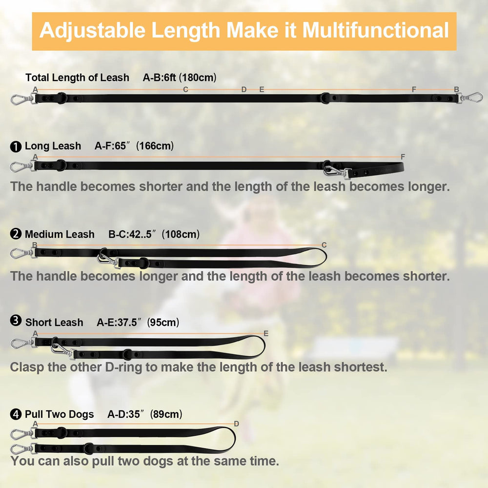 Wisedog pvc-coated leash easy-clean surface keeps it looking fresh