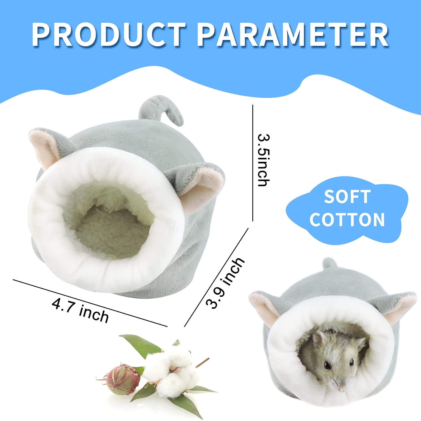 WishLotus hamster bed with four styles to appeal to small pets.