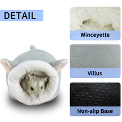 WishLotus hamster bed semi-closed design offers private, comfortable retreat.