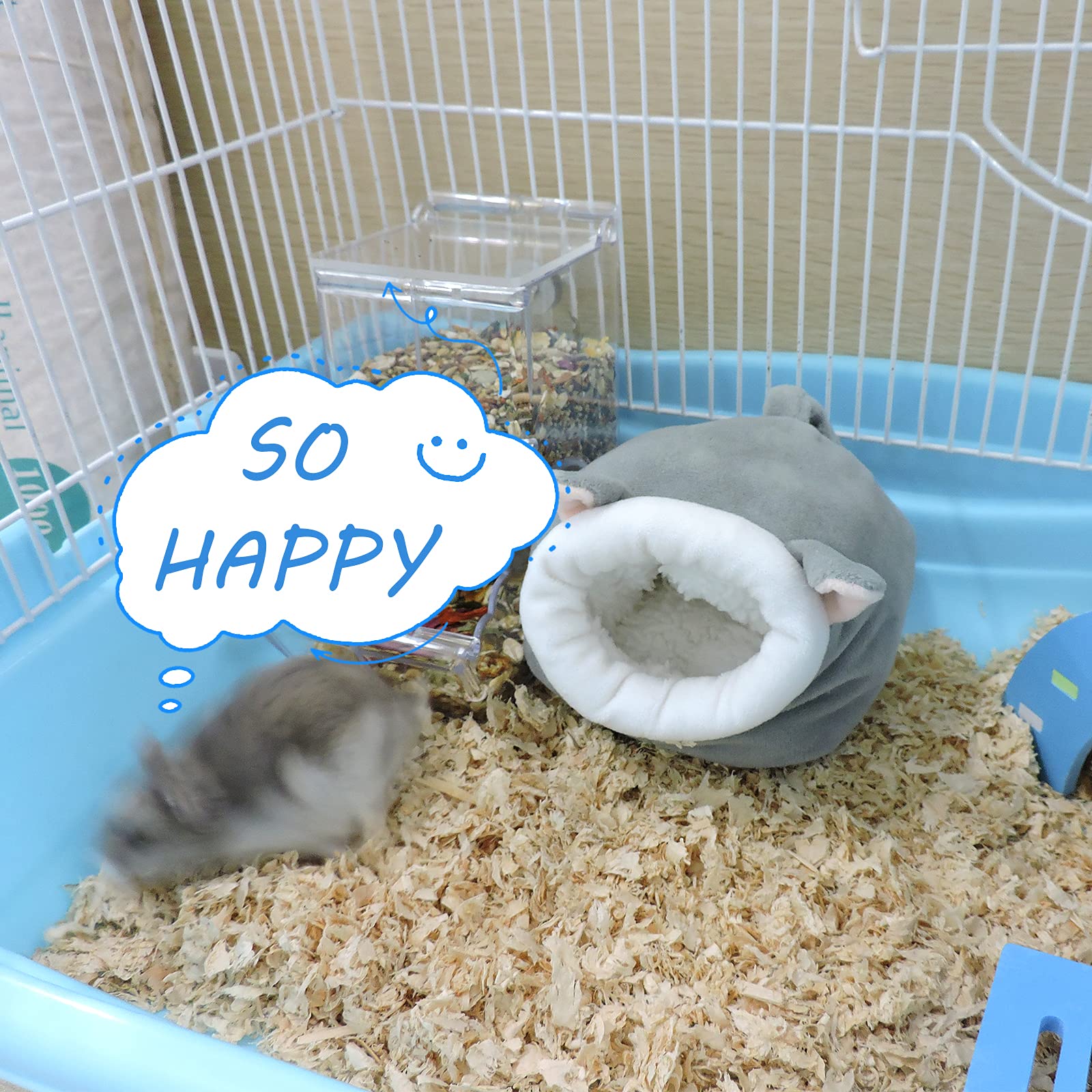 WishLotus hamster bed size 12x10x9cm fits small hamsters and hedgehogs.