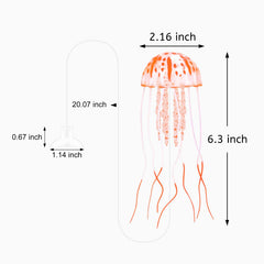 WishLotus silicone jellyfish with suction cups creates stable tank decor.