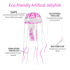 WishLotus soft silicone jellyfish ornament enhances tank ambiance