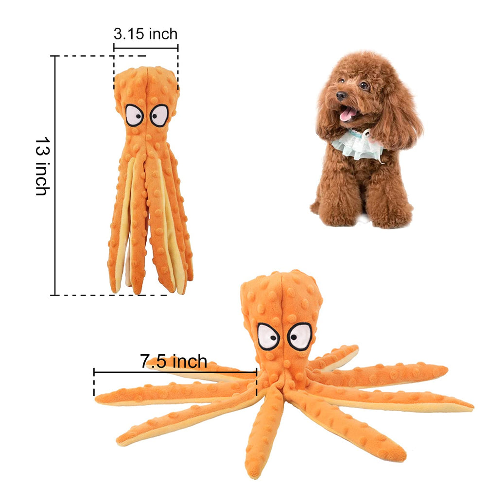 WishLotus Octopus Dog Toy squeaker and crinkle core engaging play for dogs