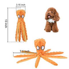 WishLotus Octopus Dog Toy squeaker and crinkle core engaging play for dogs