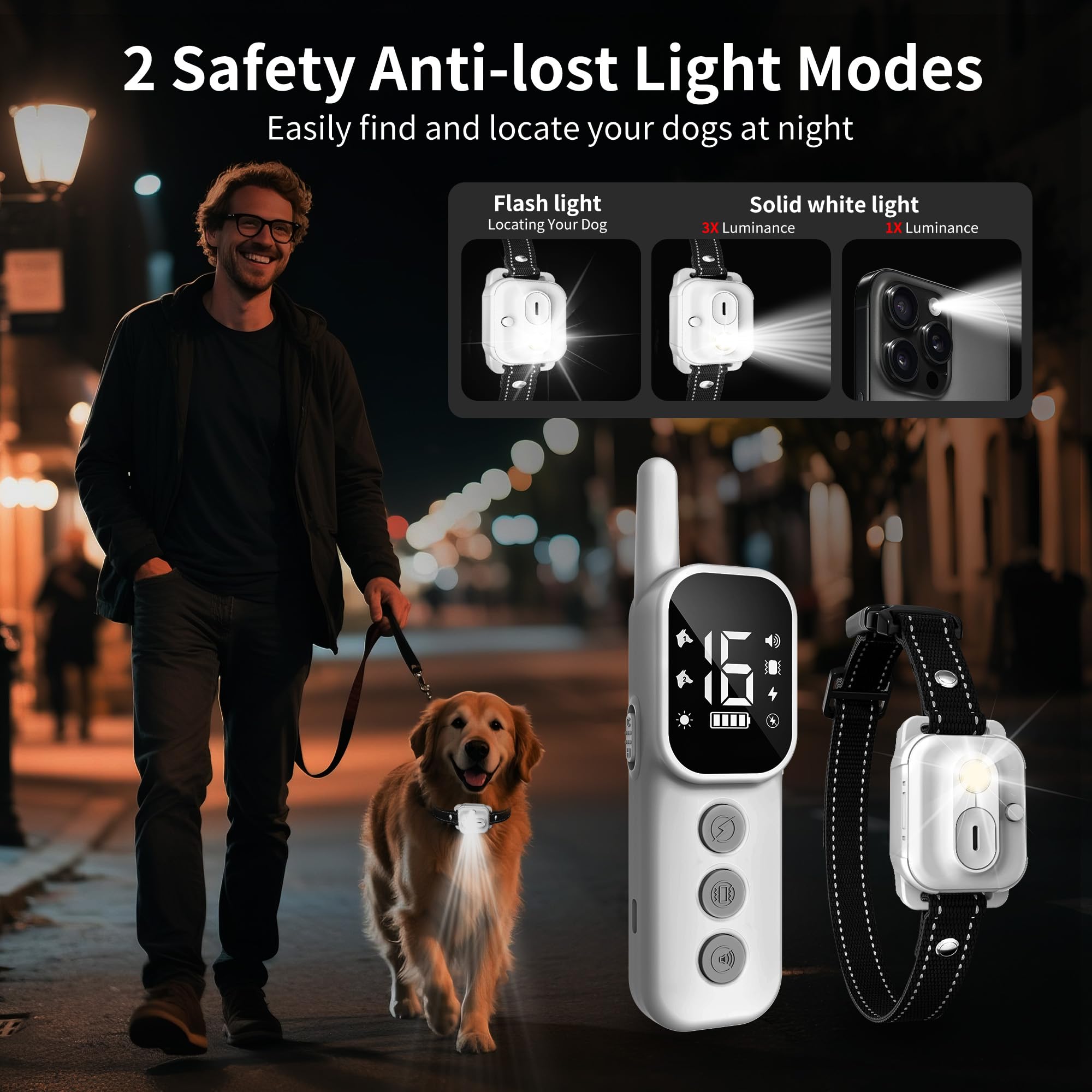 Wissilor dog training collar dual-channel supports training two dogs.