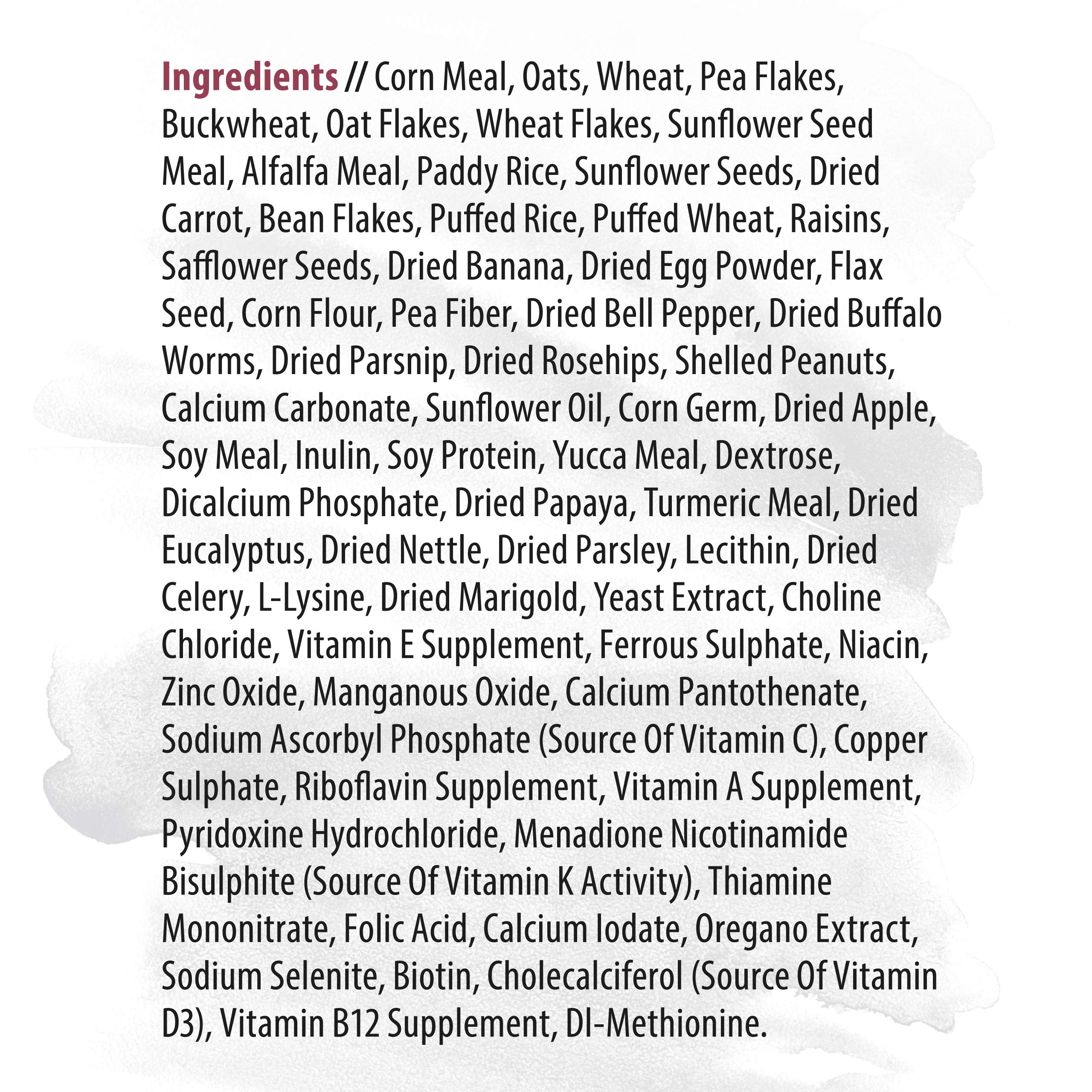 Witte Molen 1.7 lbs two-pack label emphasizes value and extended feeding