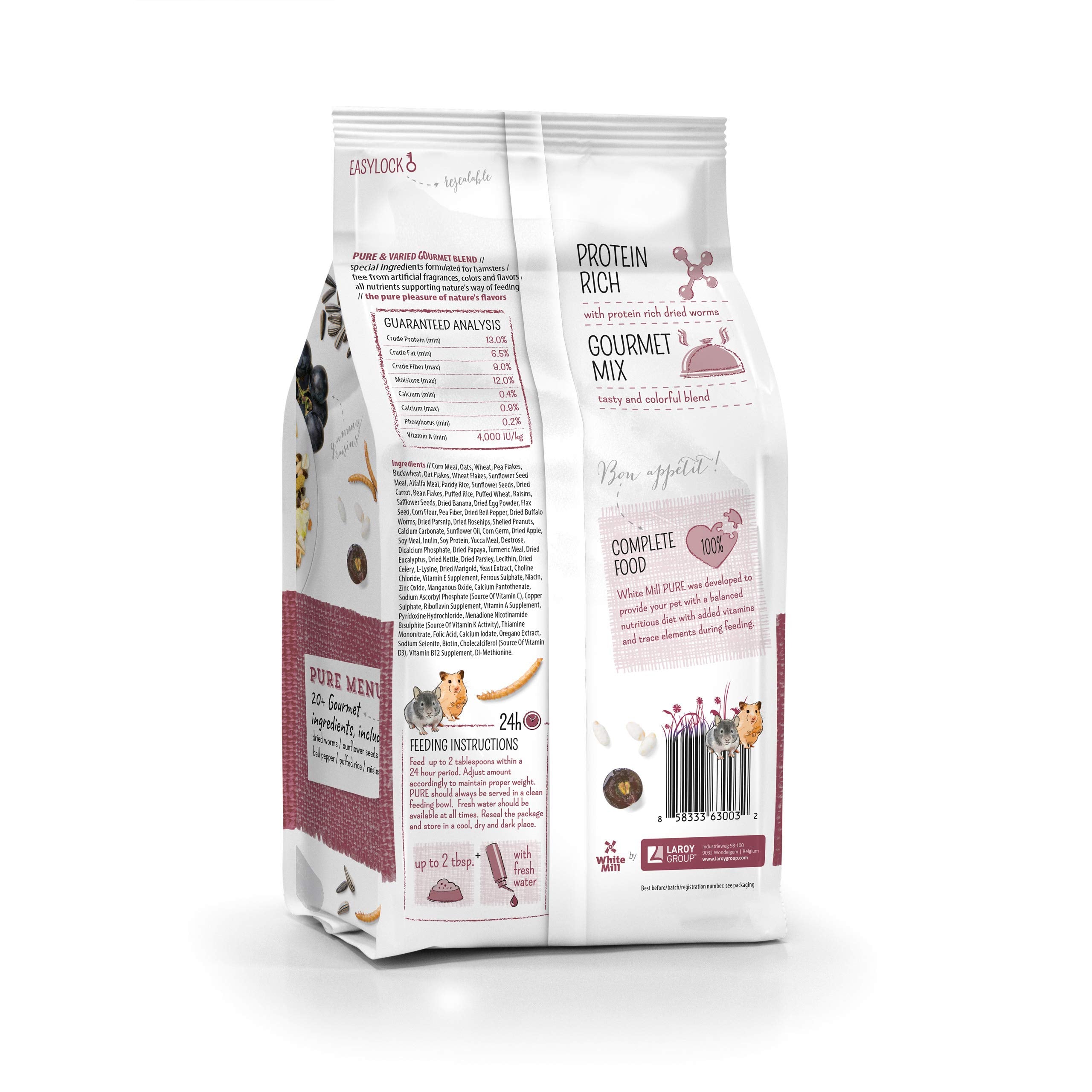 Witte Molen hamster seed mix sunflower seeds closeup emphasizes crunchy texture and healthy fats