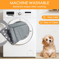 Wittop dog bed shown in crate for secure, comfortable travel.