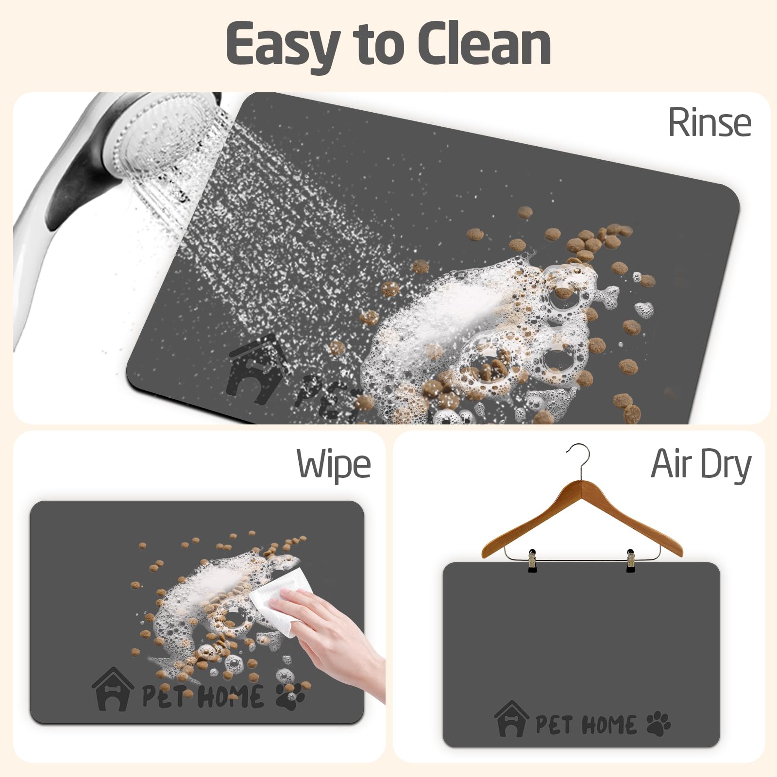 WIYIXI pet feeding mat durable-roll-up folds for easy storage