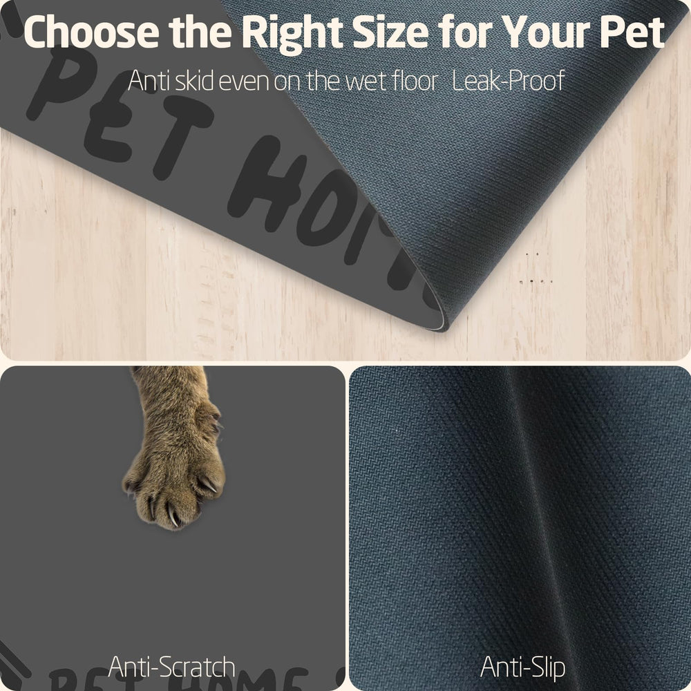 WIYIXI pet feeding mat rapid-dry reduces dampness around bowls