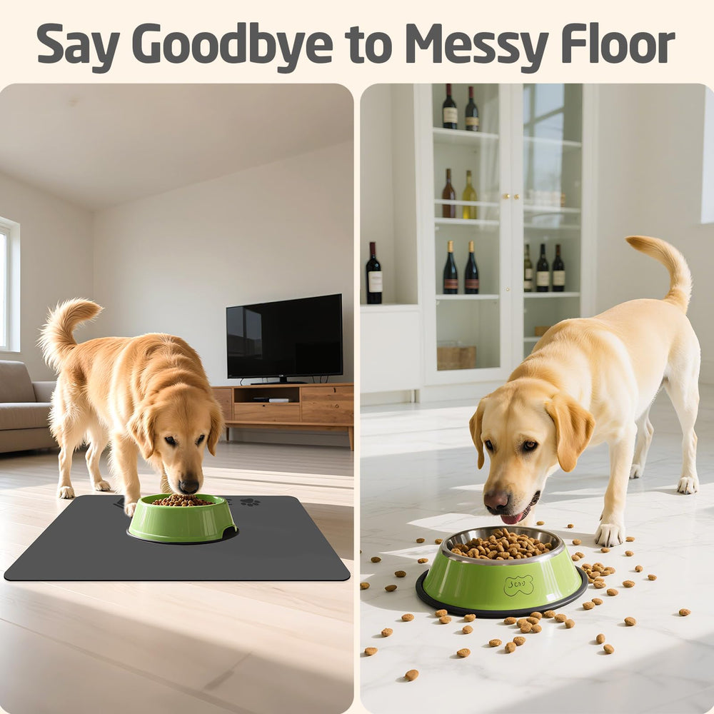 WIYIXI pet feeding mat waterproof-bottom protects floors from moisture