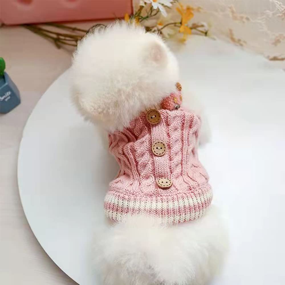 Wiz BBQT pink cat-friendly sweater adds warmth for felines.