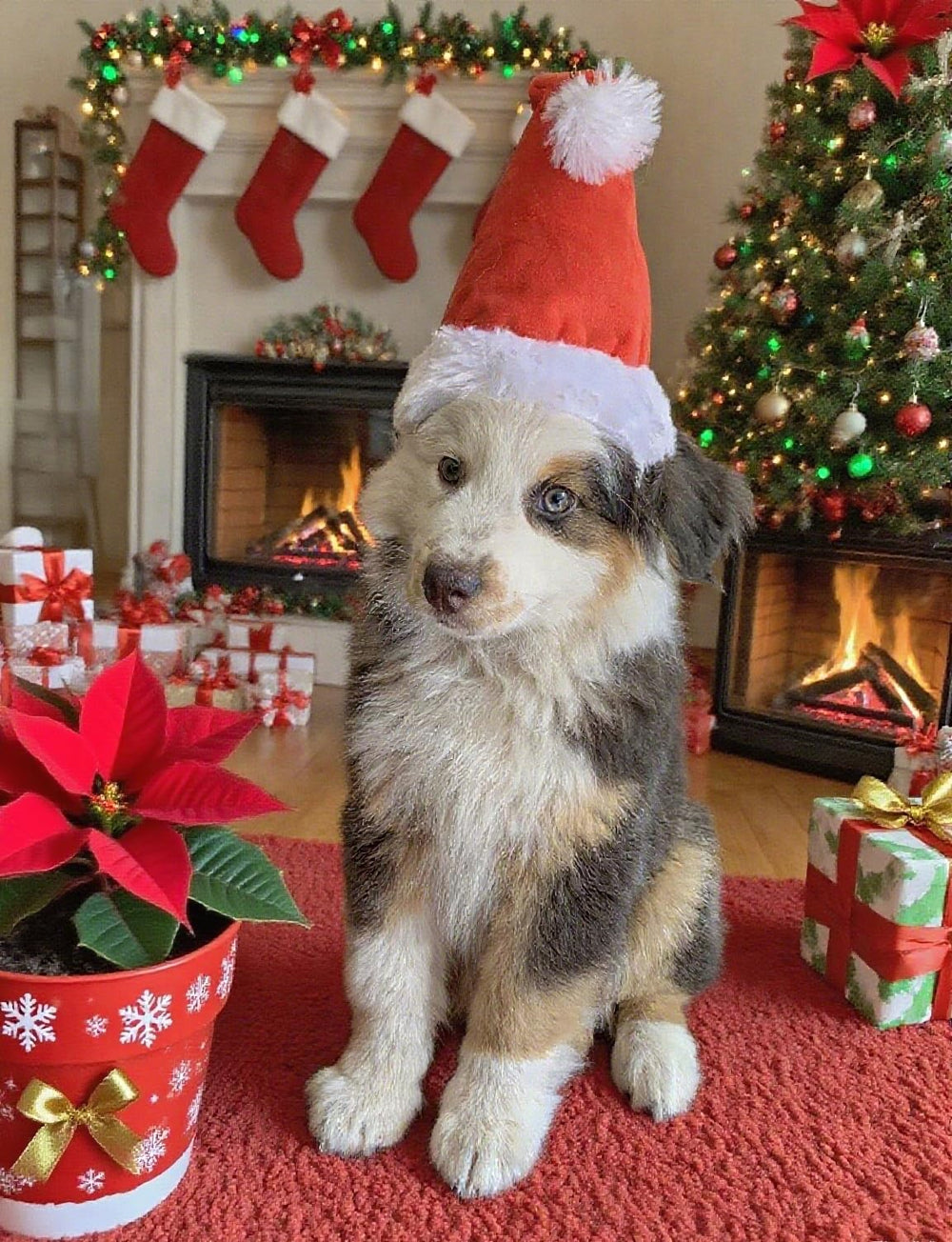Wiz BBQT soft plush fabric Santa hat for gentle wear