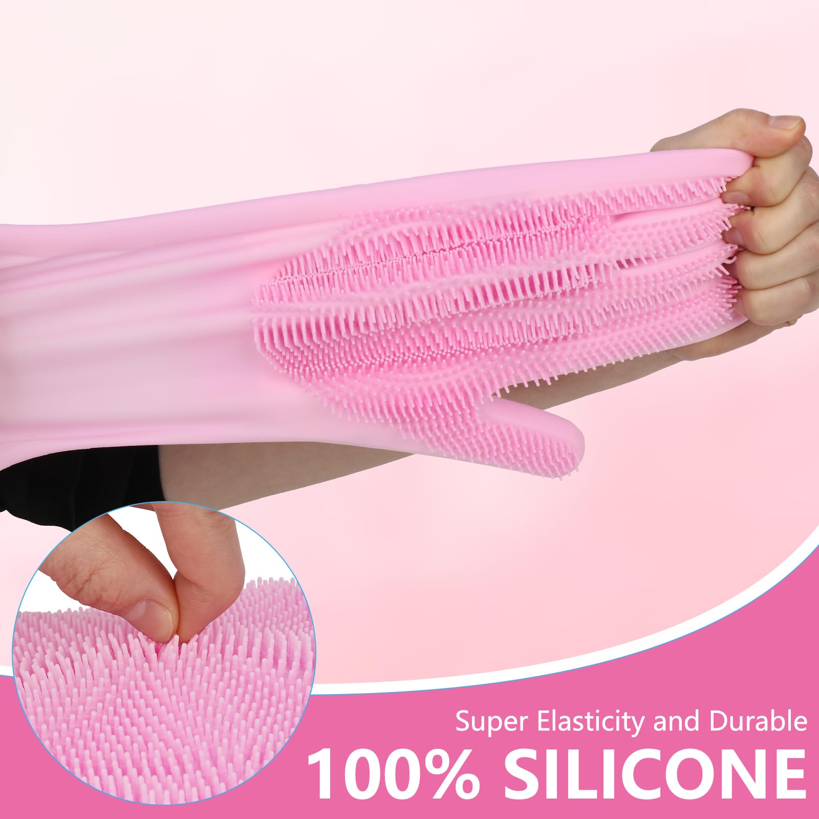 WJWJA pet grooming gloves silicone-teeth cleaning action for deep cleaning