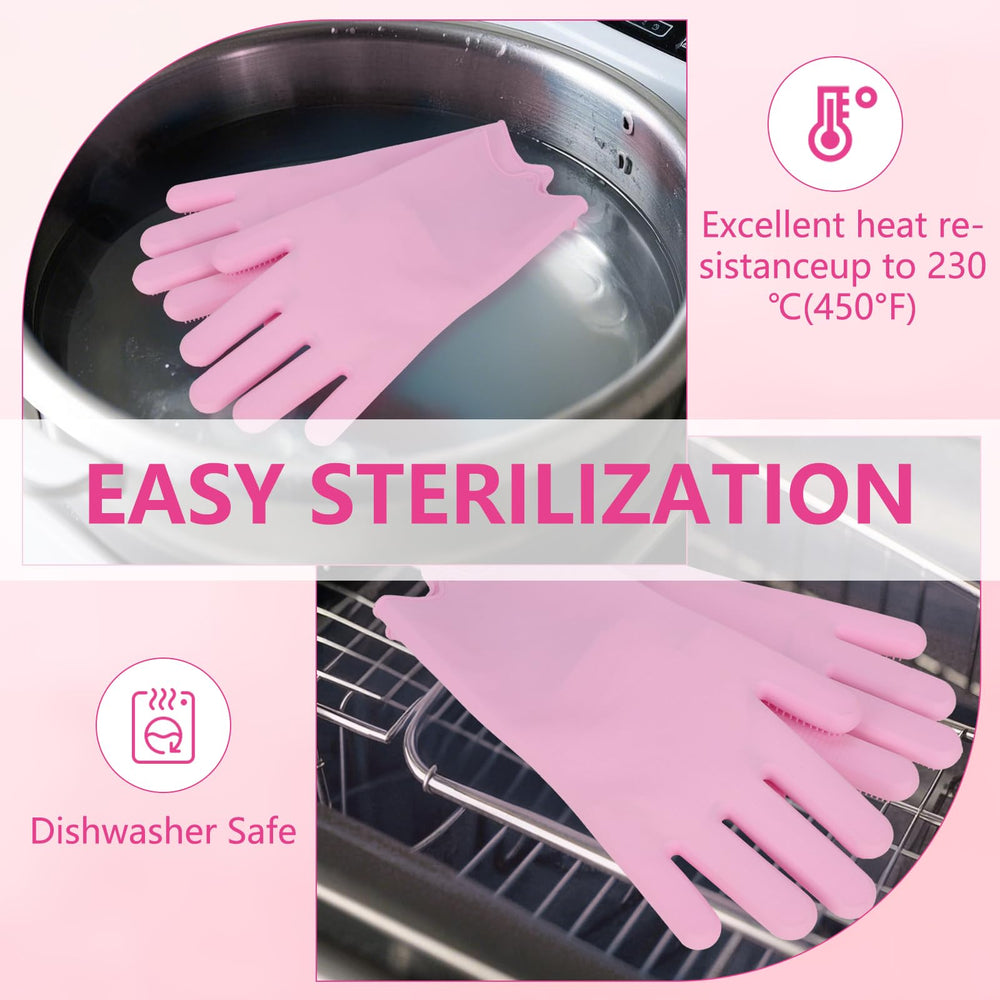 WJWJA pet grooming gloves in wet or dry use for versatile grooming