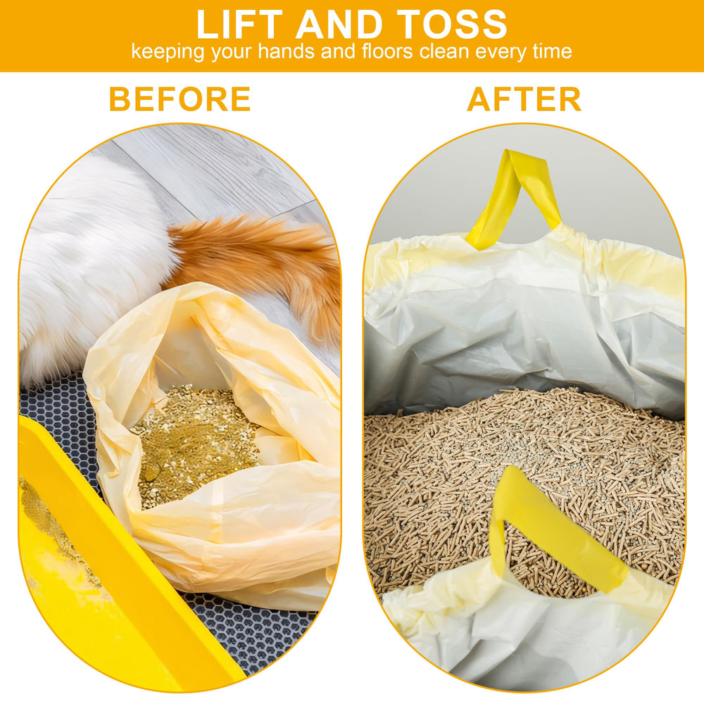 WJXWHSWX cat litter bags easy trash disposal reduces litter mess around the box