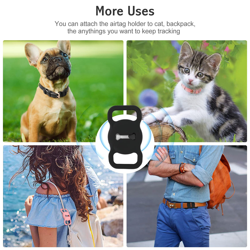 WLIXPBB close-up shows anti-lost Airtag feature on the collar.