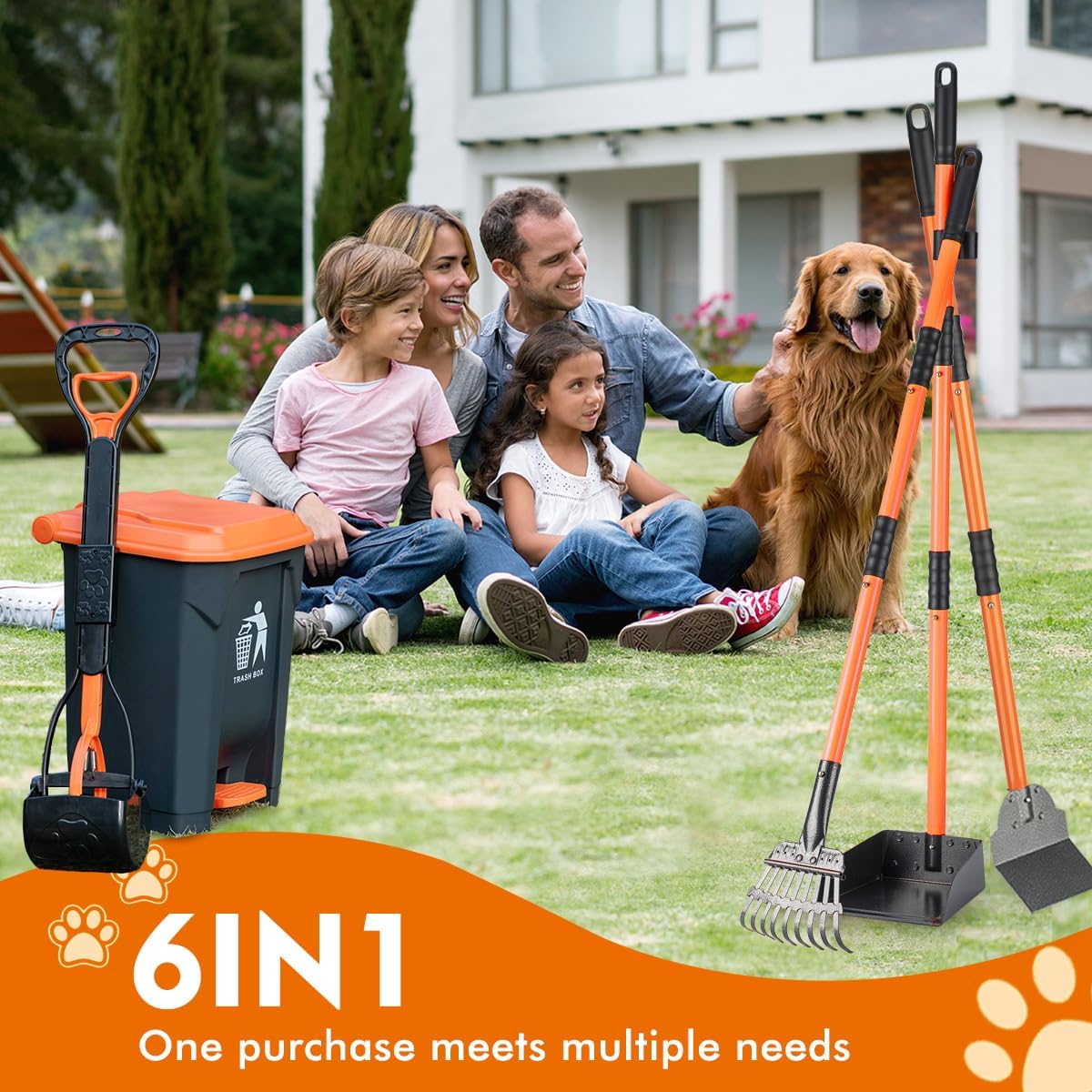 WLQiu outdoor trash can with OdorLock lid reduces outdoor smells during cleanup
