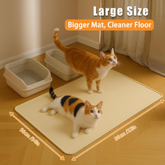 WMTekek mat used as a feeding area, catching spills and crumbs.
