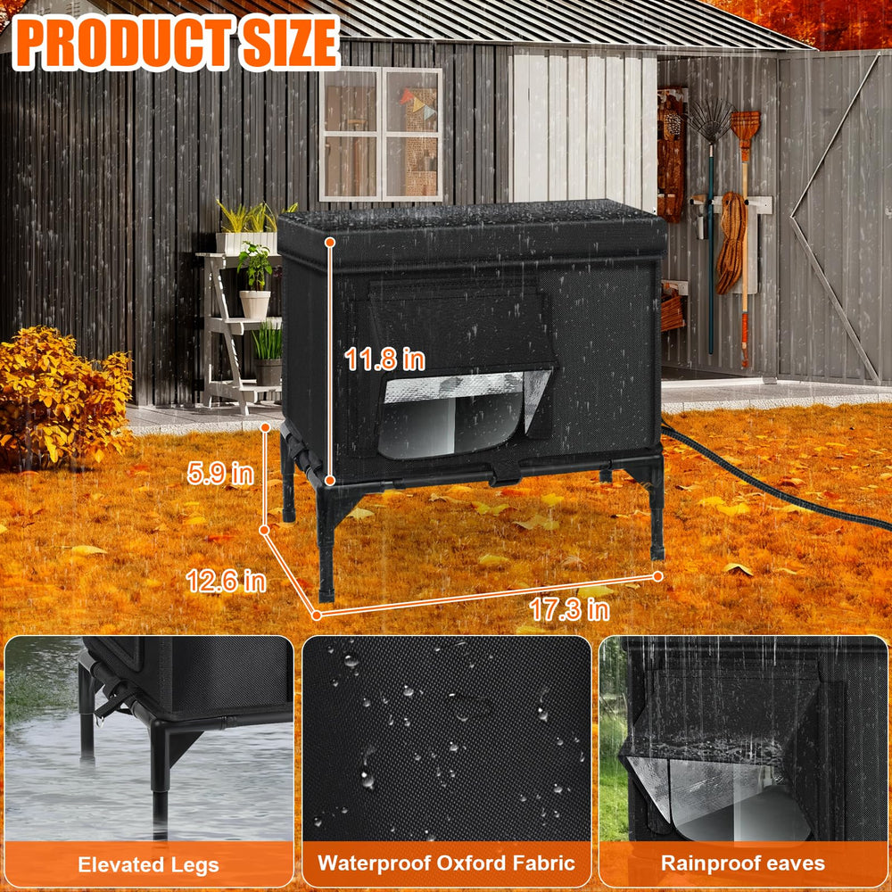 Wn's Day heated outdoor cat house heating pad reaches up to 115 ℉ for warmth