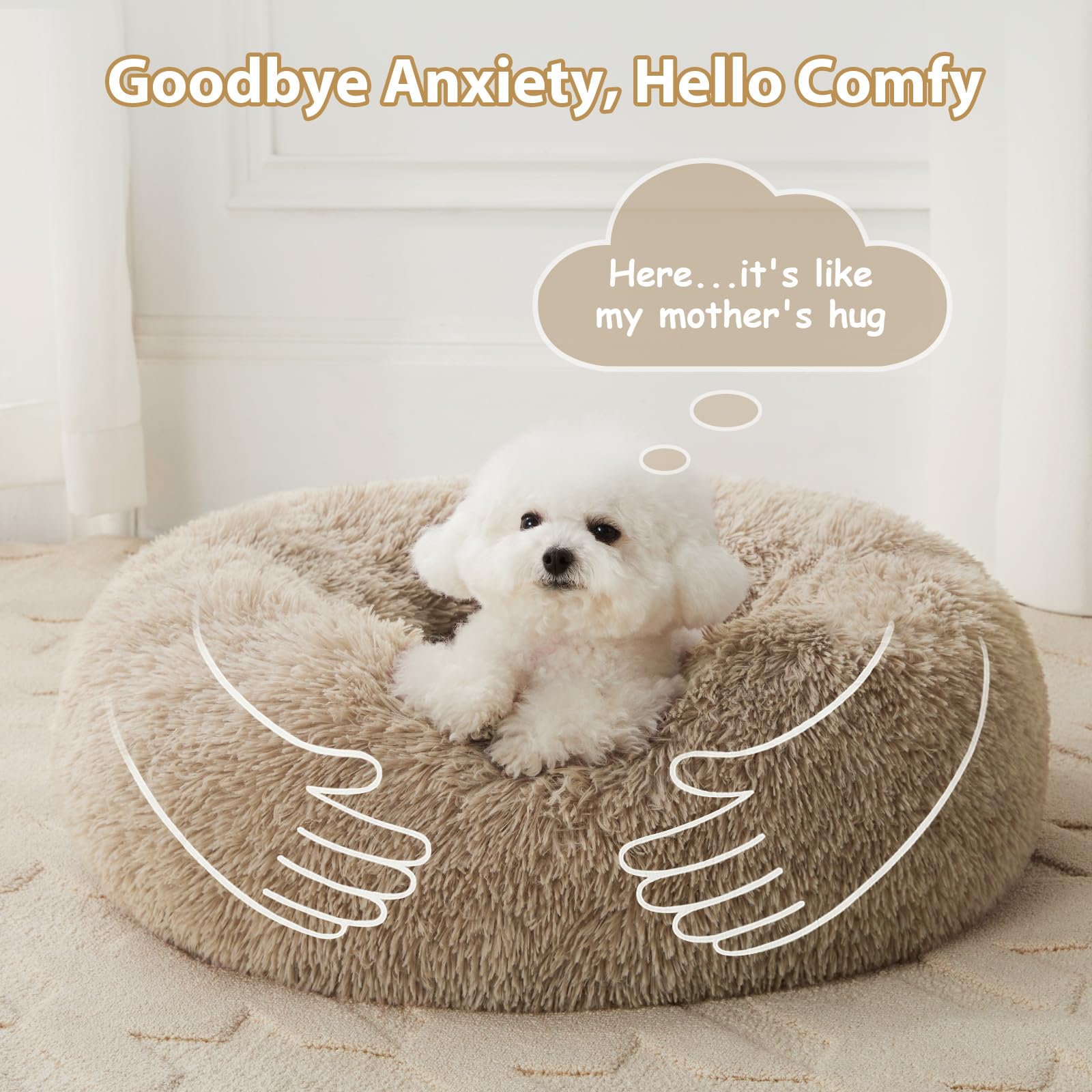 WNPETHOME cat and small dog use photo showing versatile pet bed.