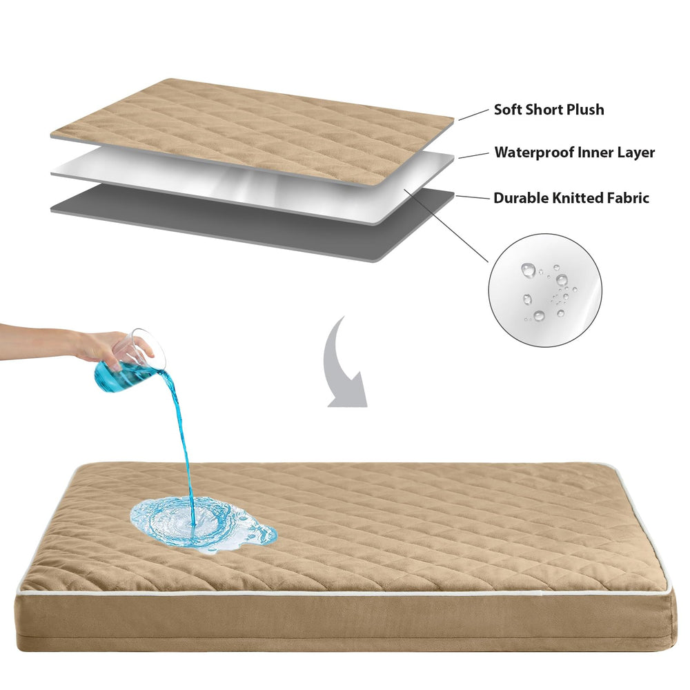 WNPETHOME Large bed in room decor fits dogs under 90 pounds.