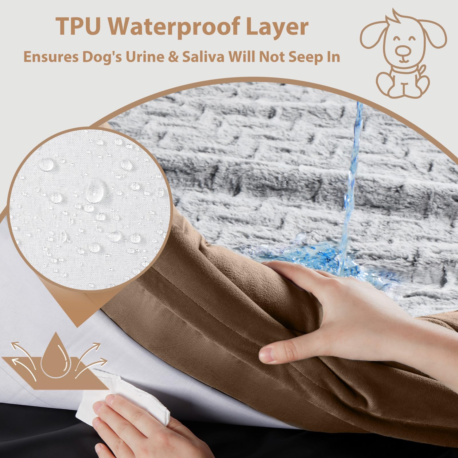 WNPETHOME anti-slip bottom keeping the bed stable during use