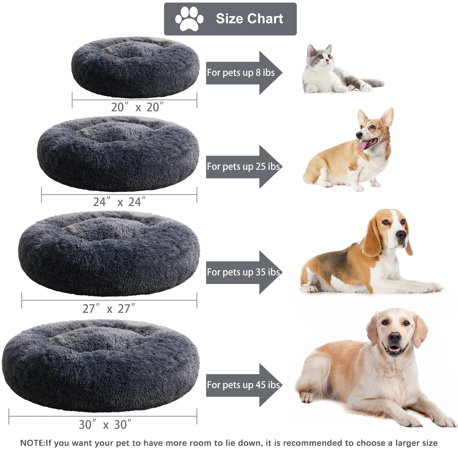 WNPETHOME calming bed packaged compressed ships easy setup.