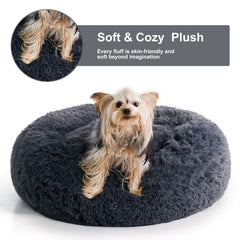 WNPETHOME calming bed raised edges 8inch provide soft support for small dogs.