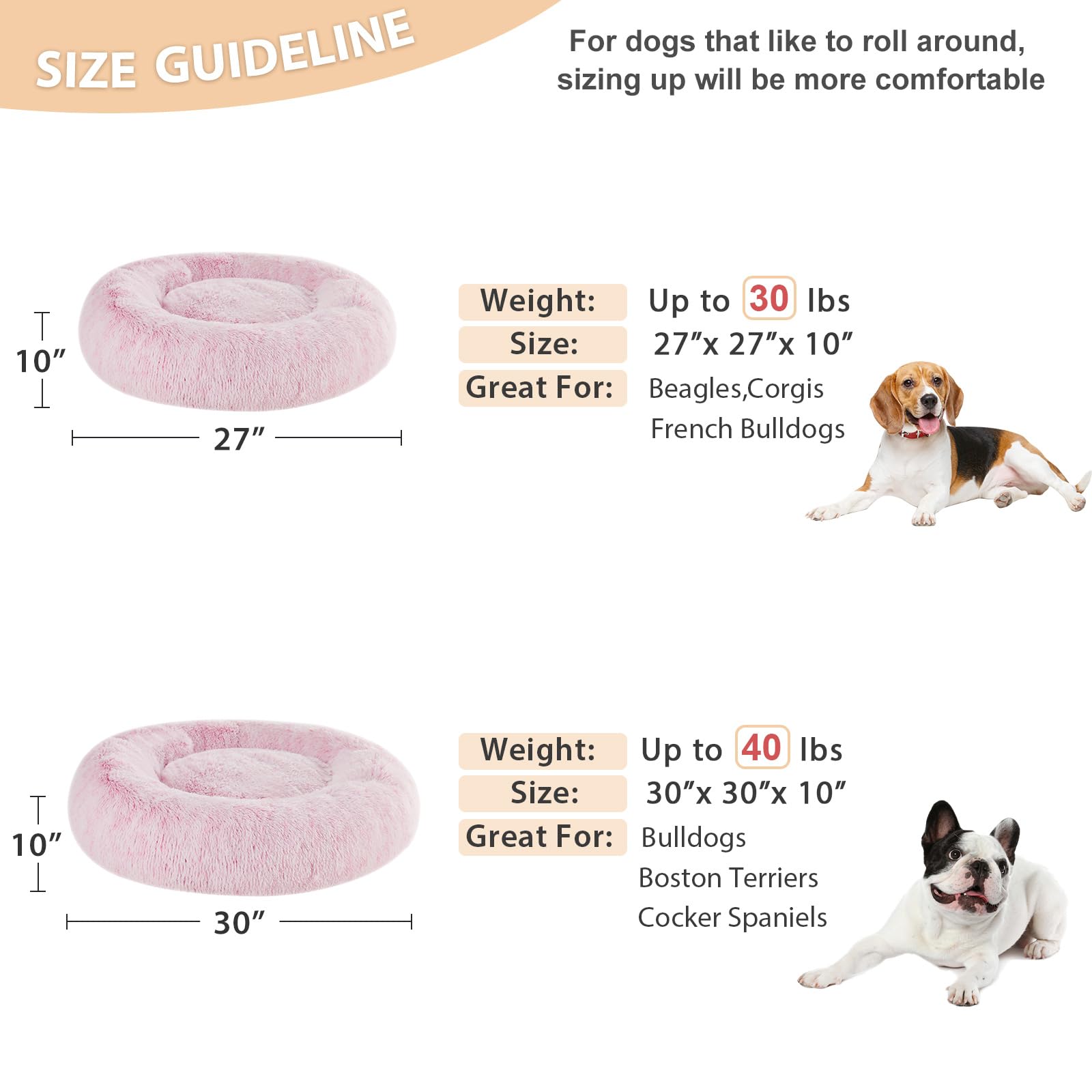 WNPETHOME Calming Donut Bed packaged flat for easy shipping and quick fluff.